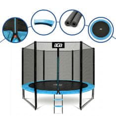 Aga Sport Pro Trampolin 305 cm Svijetloplava + zaštitna mreža + ljestve