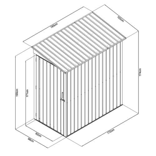 Dimenzije vrtne kućice Fieldmann