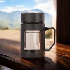 LIVEFY šalica za kavu i čaj Linea 500 ml, crna