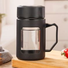 LIVEFY šalica za kavu i čaj Linea 500 ml, crna