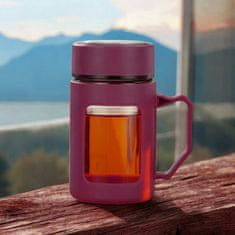 LIVEFY šalica za kavu i čaj Linea 500 ml, crvena