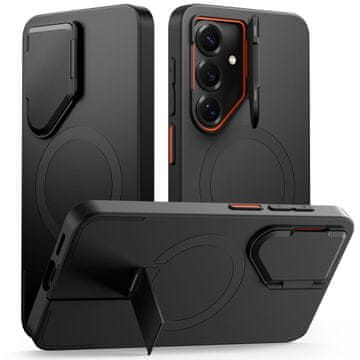 Tech-protect Kevlar Aura MagSafe maska za Samsung Galaxy S26, crna / narančasta