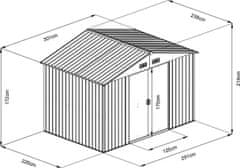 Fieldmann FZDO 1007 vrtna kućica, 226 × 291 × 214 cm, crna (50007703)