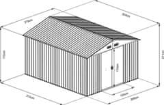 Fieldmann FZDO 1009 vrtna kućica, 312 × 269 × 211 cm, crna (50007704)