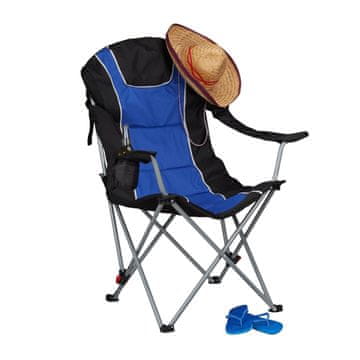 Northix Sklopiva kamperska stolica s podstavom i naslonom