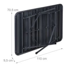 Northix Sklopivi vanjski stol čelični antracit otporan na vremenske uvjete