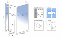REA Tuš kabina Rea Fargo 90x90 Zlato