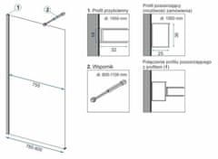 REA Rea Aero n 80 tuš zid s policom i Evo vješalica
