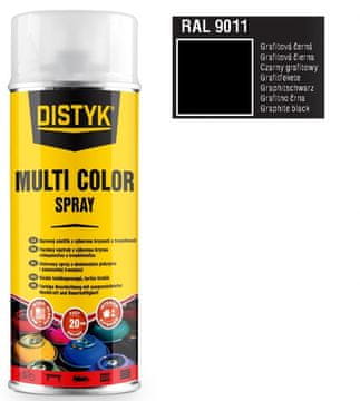 DISTYK MULTI COLOR SPREJ RAL 9011 GRAFITNO CRNA 400 ml