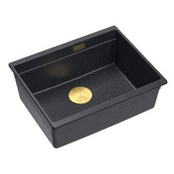 QUADRON granitni sudoper Logan 100 Black Metallic
