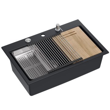 QUADRON granitni sudoper MARC 110 WORKSTATION Black