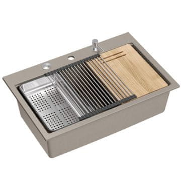 QUADRON granitni sudoper MARC 110 WORKSTATION Beige