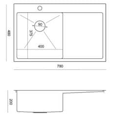 QUADRON Čelični sudoper RUSSEL 111 Copper