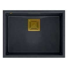 QUADRON granitni sudoper DAVID 50 Black Metallic