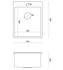 QUADRON Čelični sudoper RUSSEL 90 COPPER