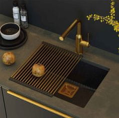 QUADRON granitni sudoper DAVID 50 Black Metallic