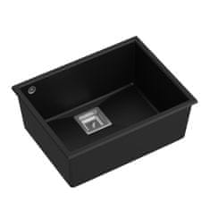 QUADRON granitni sudoper DAVID 50 Black