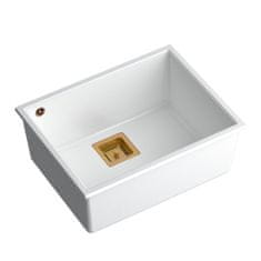 QUADRON granitni sudoper DAVID 50 White