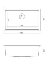 QUADRON granitni sudoper Logan 110 Black