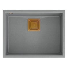 QUADRON granitni sudoper DAVID 50 Grey Metallic