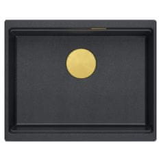 QUADRON granitni sudoper Logan 100 Black Metallic