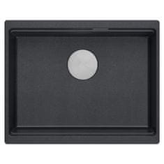 QUADRON granitni sudoper Logan 100 Black Metallic