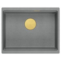 QUADRON granitni sudoper Logan 100 Grey Metallic