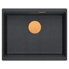 QUADRON granitni sudoper Logan 100 Black Metallic