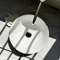 REA Keramički umivaonik na ploči REA STELLA Gold Brush / White