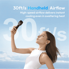 Sothing Prenosni ventilator Foldable Handheld Fan - Engine Z, 3600 mAh, crni