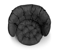 AIO FACTORY Vrtna blazina 122x40 cm po stolu, gugalnica, viseča, štorkljino gnezdo, vodootporna, crna
