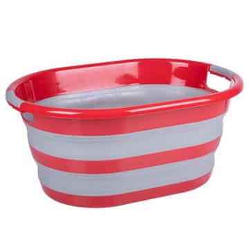 Dirt Devil sklopiva košara za rublje, ultra lagana, 27 L, crveno-siva