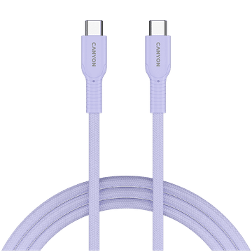 Canyon kabel OnWire 60CL C-C 60W COLOR pleteni 1m ljubičasti