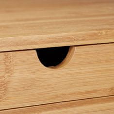 Northix Bambusov bočni stolić s ladicom, prirodni bambus, jednostavna montaža