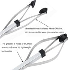 Netscroll Sklopiva hvataljka za podizanje, gumirani vrhovi, duljina 80 cm, Grabber