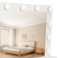 Aga Toaletni stolić s ogledalom i osvjetljenjem Mat bijeli