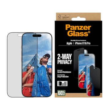 PanzerGlass Privacy zaštitno staklo za iPhone 17 / iPhone 16 Pro, UWF (PG93414)