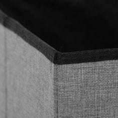 Autronic Tabure Stool with storage space, gray fabric (TAB-462 GREY2)