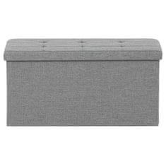 Autronic Tabure Stool with storage space, gray fabric (TAB-462 GREY2)