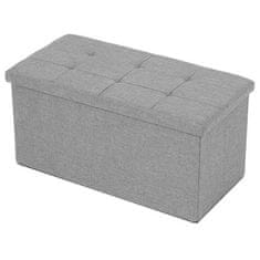 Autronic Tabure Stool with storage space, gray fabric (TAB-462 GREY2)