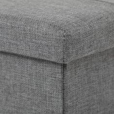 Autronic Tabure Stool with storage space, gray fabric (TAB-462 GREY2)