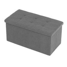 Autronic Tabure Stool with storage space, gray corduroy fabric (TAB-472 GREY6)