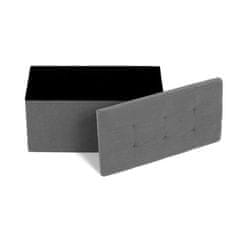 Autronic Tabure Stool with storage space, gray corduroy fabric (TAB-472 GREY6)