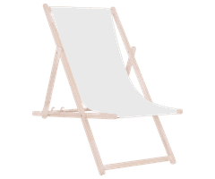Platinet PSW sklopiva ležaljka, drvena, bijela