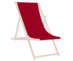 Platinet PSW sklopiva ležaljka, drvena, bordo crvena