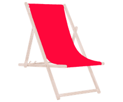 Platinet PSW sklopiva ležaljka, drvena, crvena