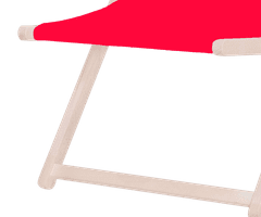 Platinet PSW sklopiva ležaljka, drvena, crvena