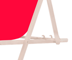 Platinet PSW sklopiva ležaljka, drvena, crvena