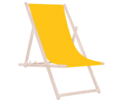Platinet PSW sklopiva ležaljka, drvena, žuta