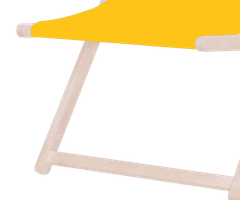 Platinet PSW sklopiva ležaljka, drvena, žuta